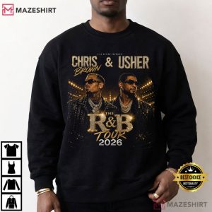 Chris Brown Usher RnB Tour 2026 Graphic Concert T Shirt (3)