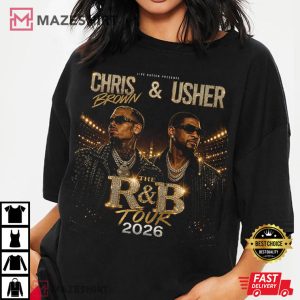 Chris Brown Usher RnB Tour 2026 Graphic Concert T Shirt (4)