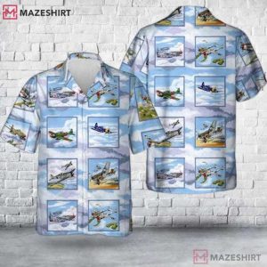 Historic Military Aircraft Piston Driven Aviation Hawaiian Shirt (1)