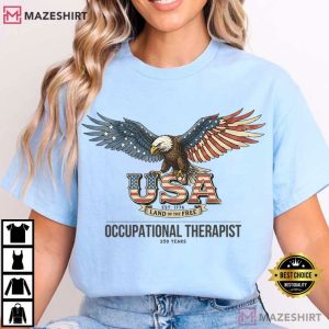 Occupational Therapist 4th July American Eagle Flag USA 250 Years T Shirt (2)