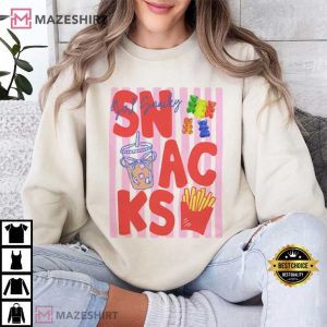 Snack Lover Aesthetic Funny Food T Shirt (4)