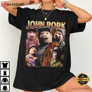 John Pork Is Calling Meme Retro 90s Internet Culture T Shirt (1)
