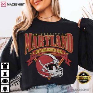 Maryland University Football Retro Game Day T Shirt (1)