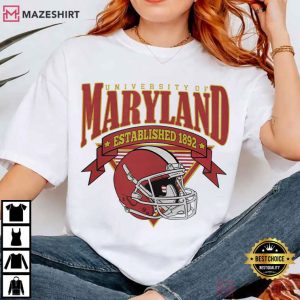 Maryland University Football Retro Game Day T Shirt (3)