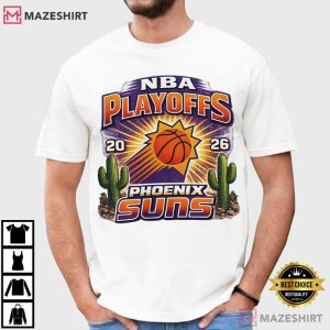 NBA Playoffs Phoenix Suns 2026 Basketball Cactus Logo T Shirt (1)