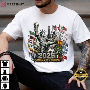 Summer Of Football 2026 North America Global Flags T Shirt (4)