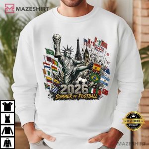 Summer Of Football 2026 North America Global Flags T Shirt (3)