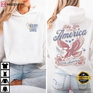 USA Kilby Lake Celebrates America 250th Anniversary T Shirt (2)