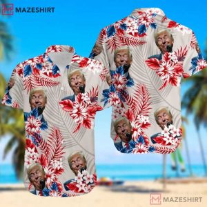 Donald Trump Patriotic Funny President Tropical Hawaiian Shirt