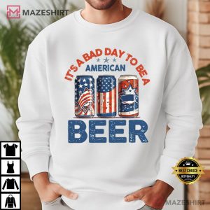 Patriotic Funny 4th of July Beer American Flag T Shirt (2)