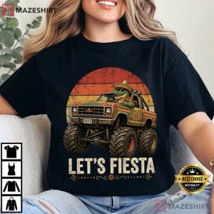 Let’s Fiesta Funny Cinco De Mayo Dino Monster Truck T Shirt (4)