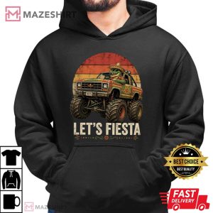 Let’s Fiesta Funny Cinco De Mayo Dino Monster Truck T Shirt (3)