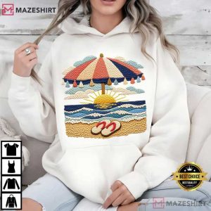 Beach Sunset Coastal Summer Graphic Not Yarn T Shirt (2)