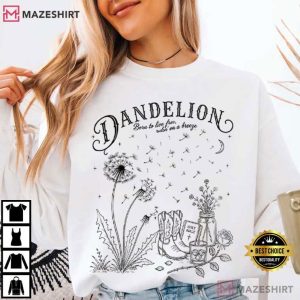 Dandelion Vintage Wildflower Country Aesthetic T Shirt (1)