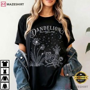 Dandelion Vintage Wildflower Country Aesthetic T Shirt (2)