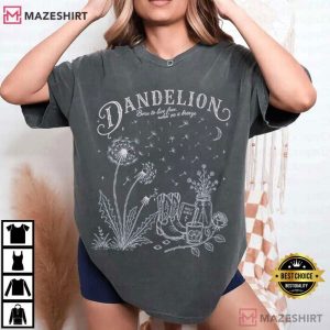 Dandelion Vintage Wildflower Country Aesthetic T Shirt (3)