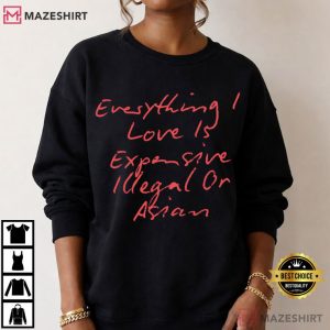 Everything I Love Is Expensive Illegal Or Asian Edgy Quote T Shirt (3)