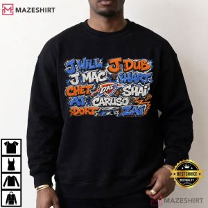 Oklahoma City Thunder Graffiti Names Basketball Player T Shirt (4)