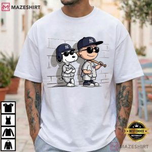 Snoopy Cartoon Dog Baseball Vintage Sports T Shirt (1)