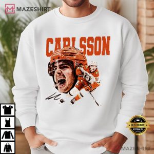Leo Carlsson Anaheim Ice Hockey Vintage T Shirt (3)