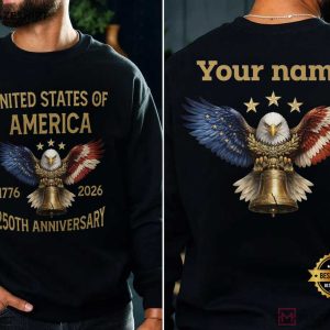 USA 250th Anniversary 1776 2026 Patriotic Personalized T Shirt (1)