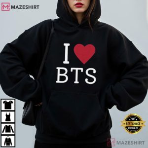 I Love BTS Kpop Fan Merch ARMY Custom T Shirt (4)
