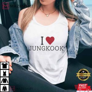 I Love BTS Kpop Fan Merch ARMY Custom T Shirt (1)