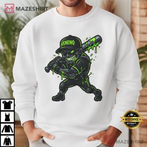 Veneno Skull Batter Toxic Baseball Player T Shirt (4)