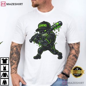 Veneno Skull Batter Toxic Baseball Player T Shirt (1)
