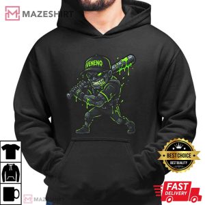 Veneno Skull Batter Toxic Baseball Player T Shirt (3)