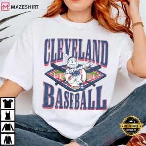 Cleveland Baseball Vintage Game Day T Shirt (4)