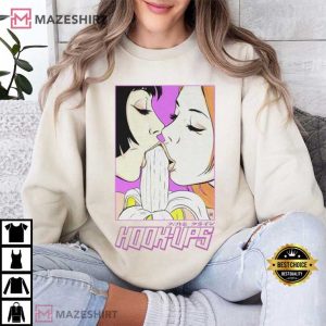 Hook Ups 2 Girls Eat Banana Anime T Shirt (2)