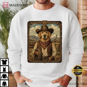 Labrador Retriever Cowboy Western Dog Country T Shirt (1)