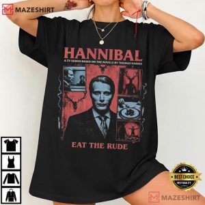 Hannibal Lecter Eat The Rude Horror Collage Movie T Shirt (4)