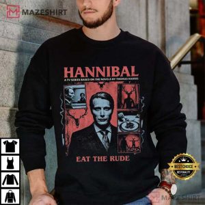 Hannibal Lecter Eat The Rude Horror Collage Movie T Shirt (2)