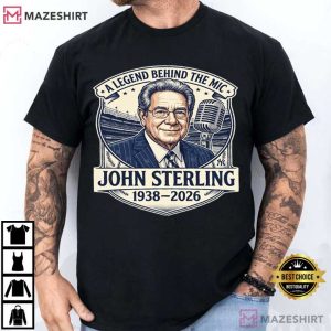 John Sterling Memorial A Legend Behind The Mic 1938–2026 Tribute T Shirt (1)