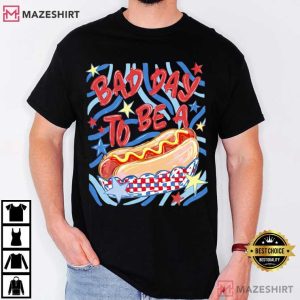 Bad Day To Be A Hot Dog 4th Of July Funny Patriotic T Shirt (4)