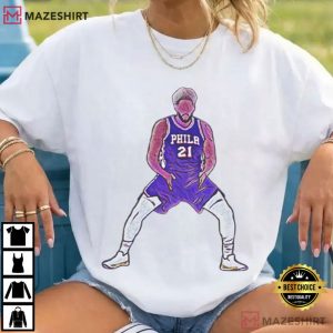 Philadelphia 76ers Joel Embiid Thrust Celebration T-Shirt