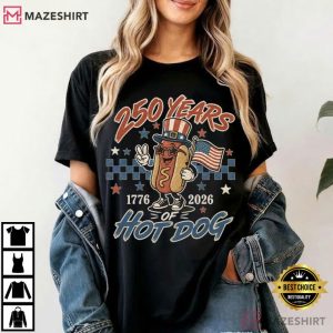 250 Years Hot Dog 4th Of July America 1776 2026 Funny Patriotic (4)