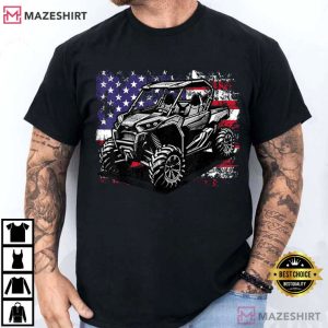 American Flag UTV Side By Side 4th Of July SXS Off Road T Shirt (1)