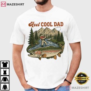 Reel Cool Dad Funny Fishing Fathers Day T Shirt (1)