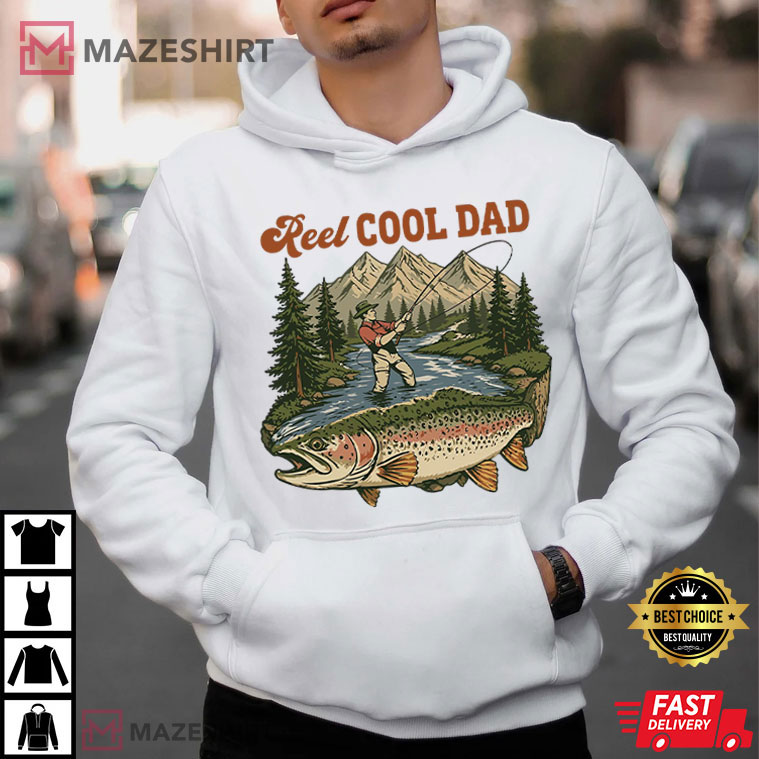 Reel Cool Dad Funny Fishing Fathers Day T-Shirt Reel Cool Dad Funny Fishing Fathers Day T-Shirt