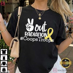 Peace Out Radiation Cancer Warrior Support T Shirt (1)