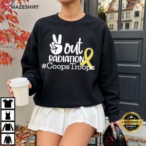 Peace Out Radiation Cancer Warrior Support T Shirt (3)