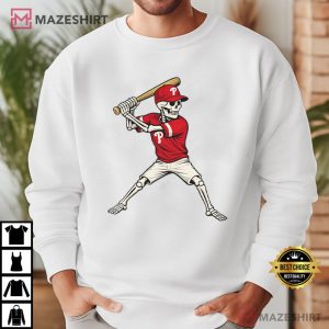 Philadelphia Phillies Skeleton Baseball Fan Sports T Shirt (3)