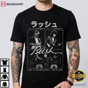 Rush Live At Budokan Rock Band Concert Vintage 1984 T Shirt (1)