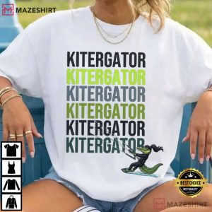 Kitergator Girl Goes Kiteboarding Alligator Sports Lover T Shirt (4)
