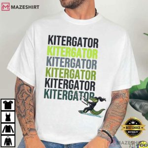 Kitergator Girl Goes Kiteboarding Alligator Sports Lover T Shirt (1)