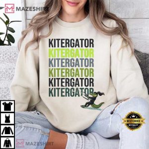 Kitergator Girl Goes Kiteboarding Alligator Sports Lover T Shirt (2)