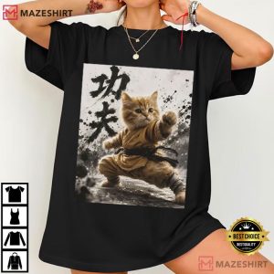 Kung Fu Cat Martial Arts Kitten T Shirt (1)